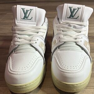 Louis Vuitton Men's LV Trainer Sneakers Leather White